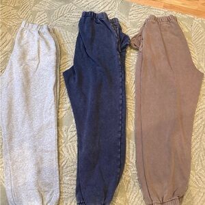 Gap set of 3 medium high rise vintage soft Jogger sweatpants Pants